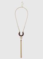 Dorothy Perkins Long Wood And Tassel Necklace