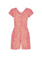 Dorothy Perkins Red Ditsy Print Button Playsuit