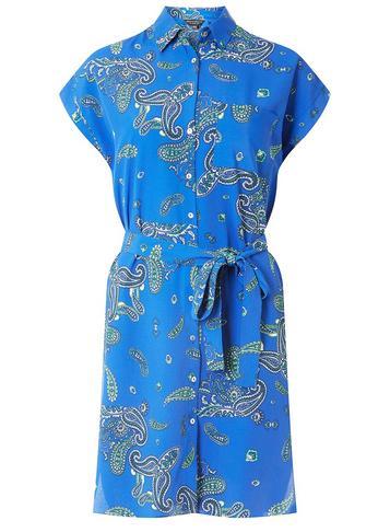 Dorothy Perkins Blue Paisly Print Shirt Dress