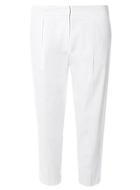 Dorothy Perkins White Cotton Peg Trousers
