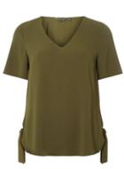 Dorothy Perkins Khaki Tie Side T-shirt