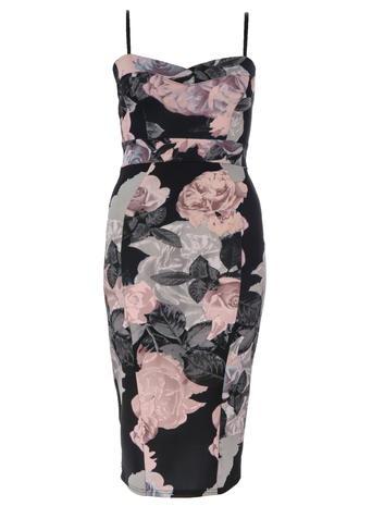 Dorothy Perkins *quiz Flower Print Midi Dress