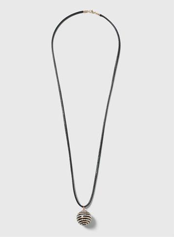 Dorothy Perkins Black Ball Pendant Necklace