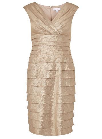 Dorothy Perkins *lily & Franc Champagne Shutter Wrap Shift Dress