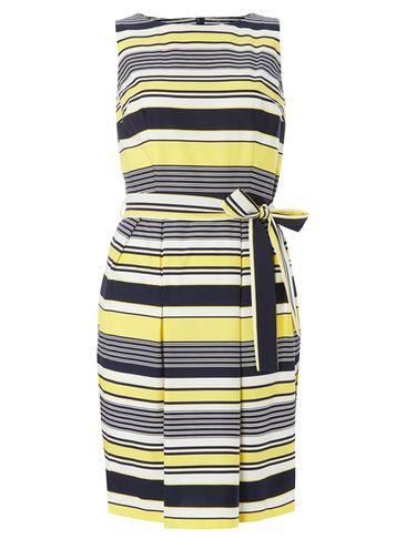 Dorothy Perkins Stripe Cotton Fit And Flare Dress