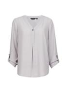 Dorothy Perkins Grey Button Roll Sleeve Shirt