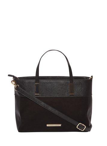 Dorothy Perkins *lily & Franc Black Structured Mini Tote Bag