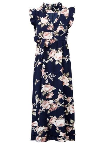 *izabel London Floral Print Tie Waist Dress