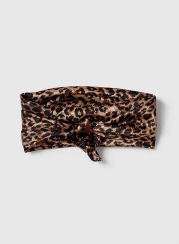 Dorothy Perkins Brown Leopard Print Tie Up Head Band