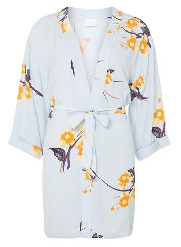 Dorothy Perkins *vila Blue Floral Peplum Top