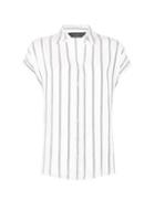 Dorothy Perkins White Stripe Print Shirt
