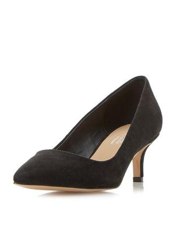 Dorothy Perkins *head Over Heels By Dune Black Annabel Mid Heel Court Shoes