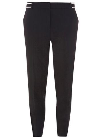 Dorothy Perkins Black Sports Rib Ankle Grazer Trousers
