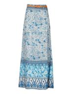 *izabel London Blue Floral Print Belted Skirt