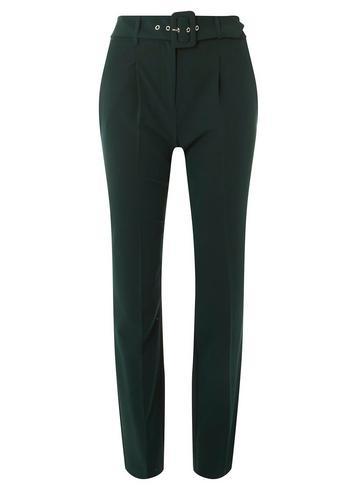 Dorothy Perkins *tall Green Belted Tapered Trousers
