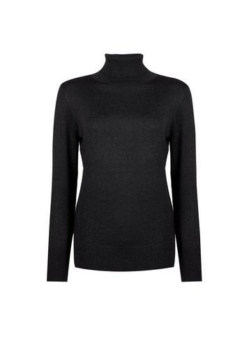 Dorothy Perkins Black Glitter Roll Neck Jumper