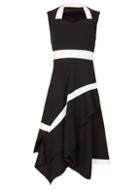 *feverfish Black Contrast Midi Dress