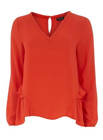Dorothy Perkins *vila Orange V Neck Blouse