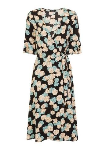 Girls On Film *girls On Film Black Floral Wrap Dress