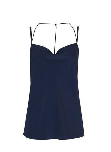 Dorothy Perkins Navy Cowl Neck Camisole Top