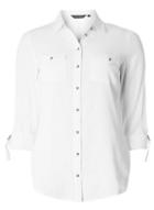 Dorothy Perkins White Cotton Linen Shirt