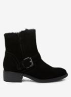 Dorothy Perkins Black Leather 'action' Biker Boots