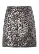 Dorothy Perkins Metallic Animal Jacquard Skirt