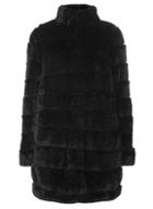 Dorothy Perkins Black Long-line Faux Fur Coat