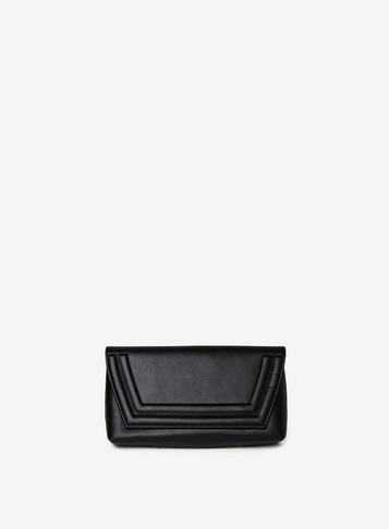 Dorothy Perkins Black Envelope Panel Clutch Bag