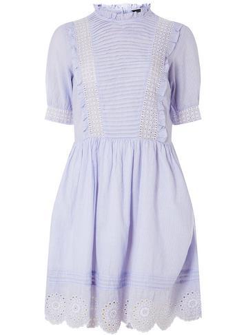 Dorothy Perkins Blue Striped 'prairie' Skater Dress