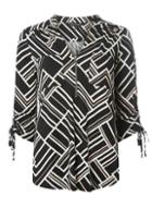 Dorothy Perkins Black Geometric Print Jersey Shirt