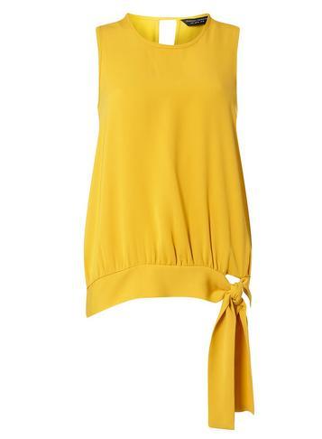 Dorothy Perkins Yellow Sleeveless Tie-side Top