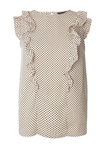 Dorothy Perkins Pink Spot Ruffle Sleeveless Top