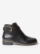 Dorothy Perkins Black 'mayan' Faux-croc Ankle Boots