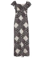 Dorothy Perkins Printed Bardot Ruffle Maxi Dress