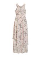 *vila Pink Floral Print Maxi Dress