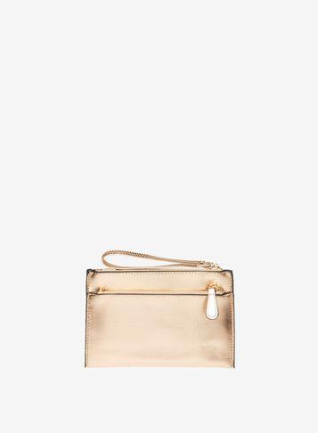 Dorothy Perkins Rose Gold Double Zip Wristlet Clutch