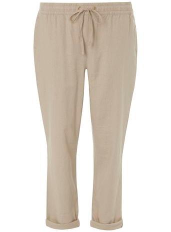 Dorothy Perkins Petite Stone Linen Joggers