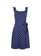 Dorothy Perkins Navy Spot Print Ruffle Tie Detail Camisole Dress