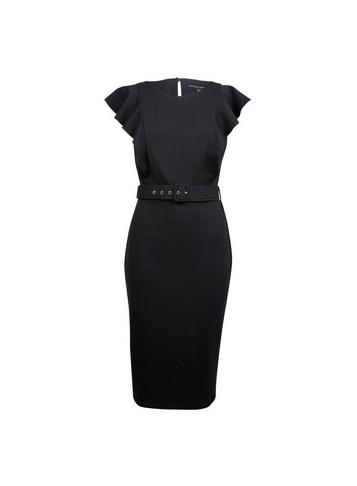 Dorothy Perkins *black Self Belt Pencil Dress