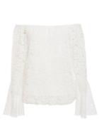 *quiz Cream Lace Frill Bardot Top