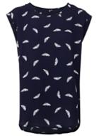 *izabel London Navy Leaf Print T-shirt