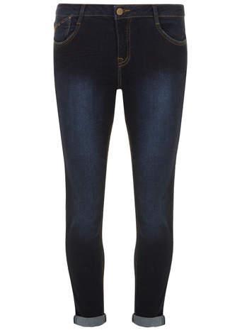 Dorothy Perkins Indigo Harper Skinny Roll Up Jeans