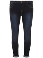 Dorothy Perkins Indigo Harper Skinny Roll Up Jeans