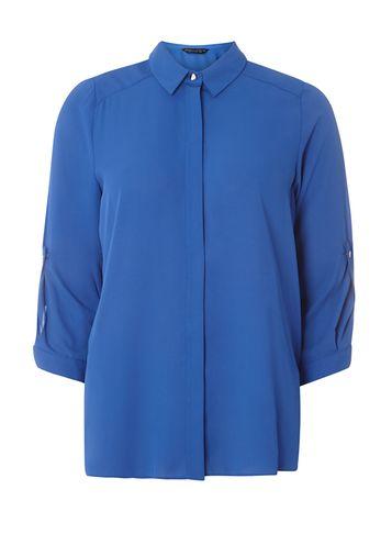 Dorothy Perkins Blue Button Side Shirt