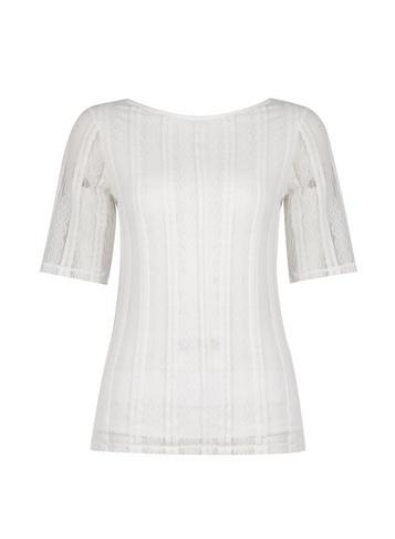 Dorothy Perkins Ivory Scoop Back Lace T-shirt