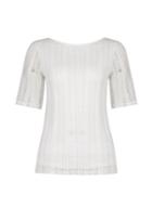 Dorothy Perkins Ivory Scoop Back Lace T-shirt