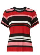 Dorothy Perkins Petite Multi Coloured Stripes Cuff T-shirt