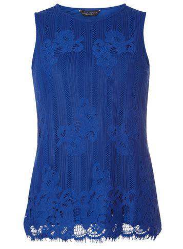 Dorothy Perkins Cobalt Lace Shell Top