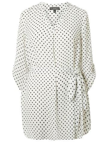 Dorothy Perkins *billie & Blossom Curve White Spot Print Tunic Top